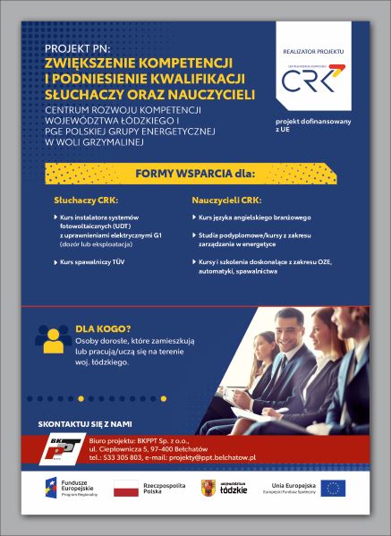 Rekrutacja do projektu trwa! Udział w projekcie jest całkowicie bezpłatny.