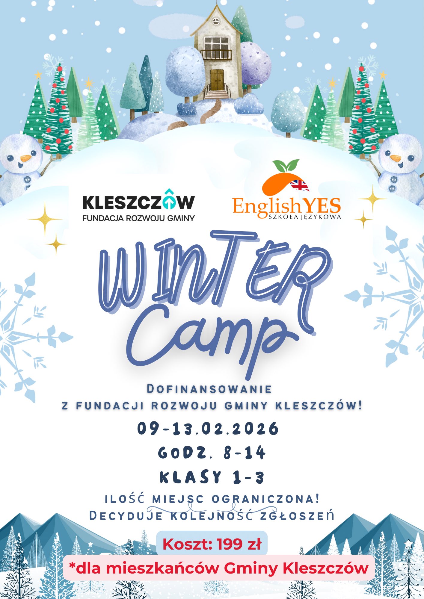 WINTER CAMP W Szkole językowej English Yes!